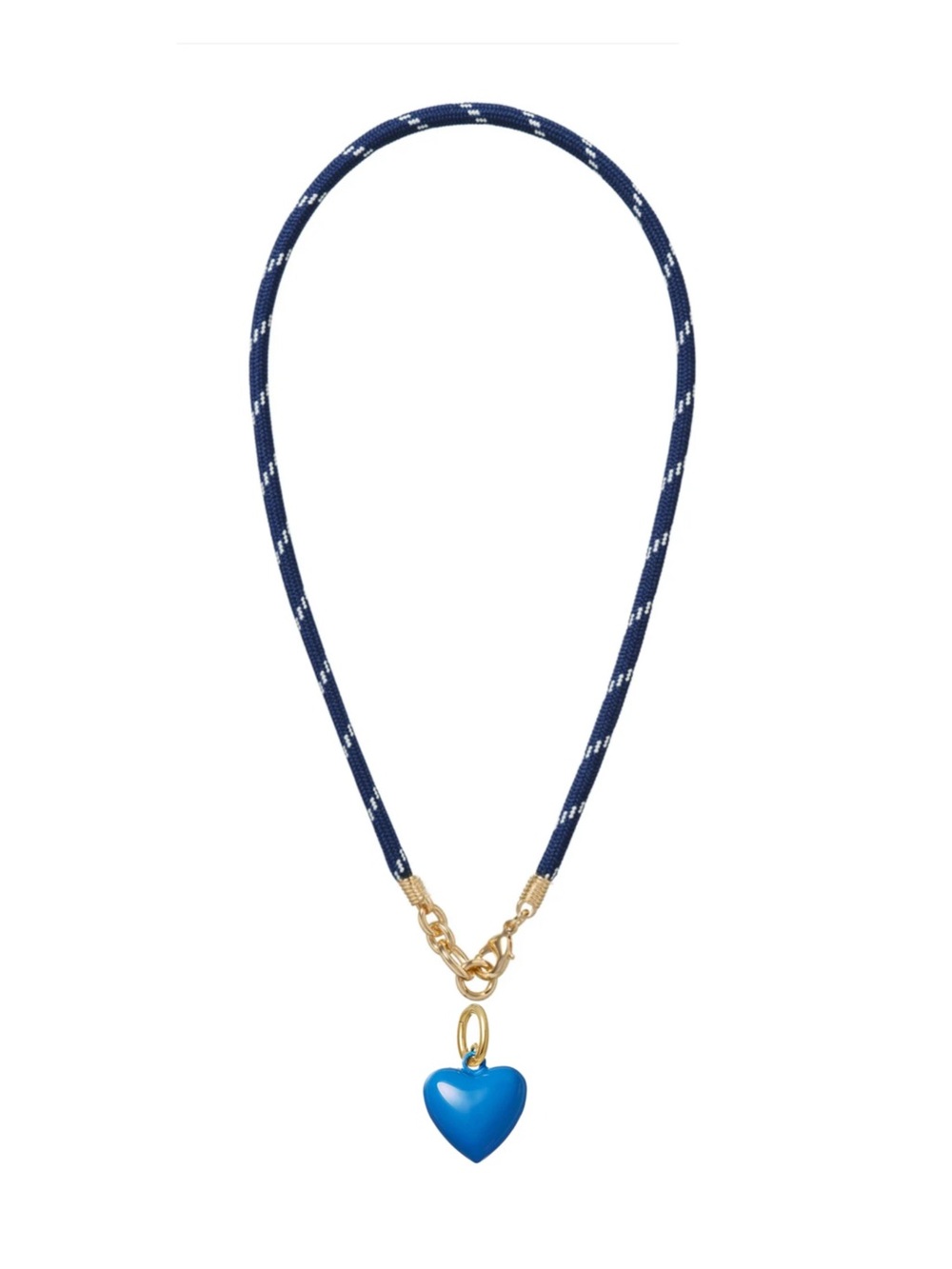 NWOT Roxanne Assoulin The Happy Cord
Charm Necklace Navy Cord
Blue Heart